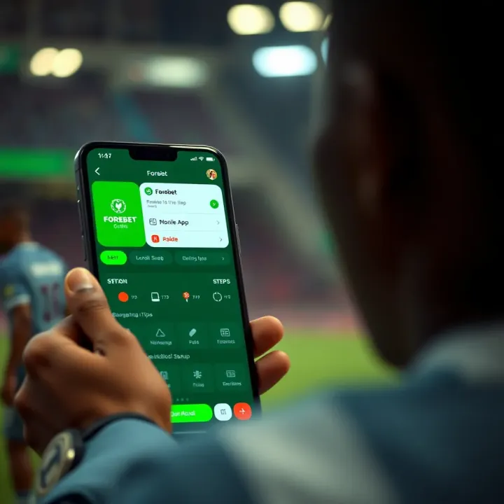 User interacting with mobile application showing football statistics and prediction tools