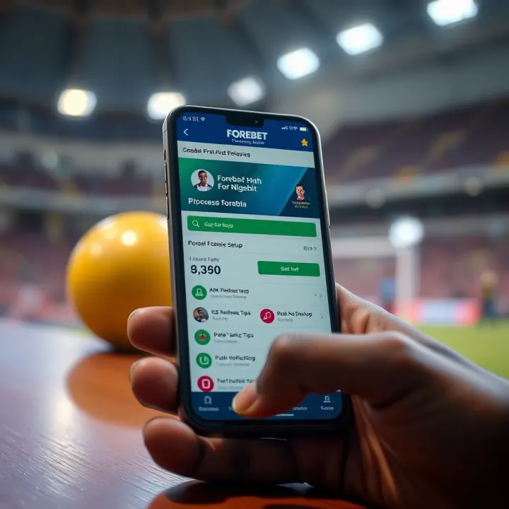 Android smartphone with Forebet app open, highlighting key features and betting tips