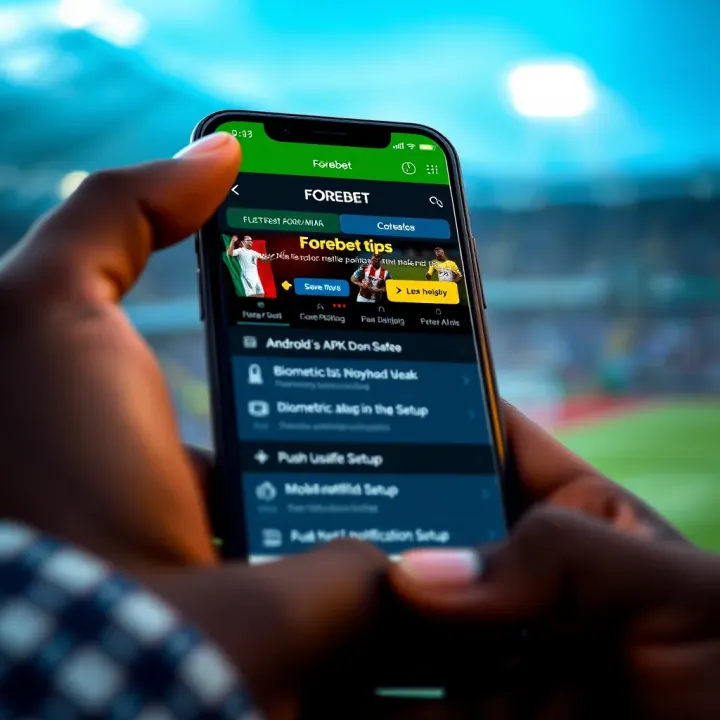 Illustration of a smartphone with download icon symbolizing easy installation of Forebet Original app for Nigerian users