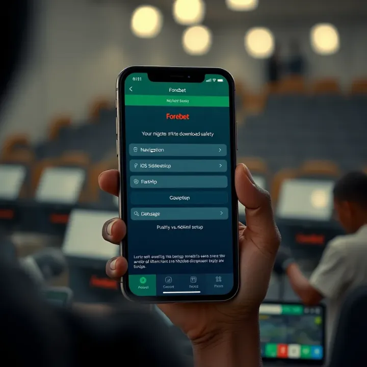 User navigating Forebet app login screen on smartphone with focus on secure password entry