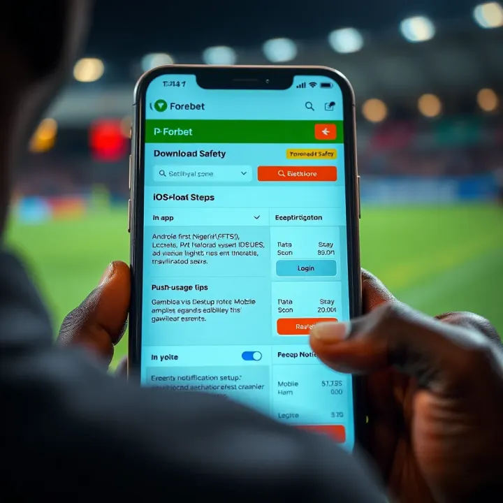 Screen displaying Forebet app update features and improvements