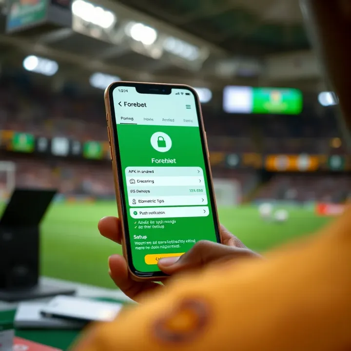 Mobile phone screen displaying Forebet app withdrawal options with Nigerian bank and mobile money logos