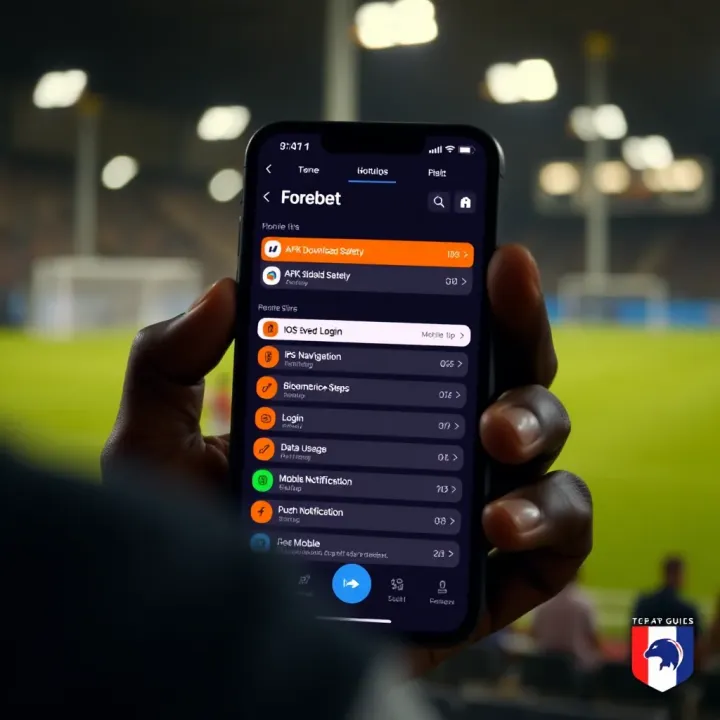 Chart showing betting tips and odds analysis with smartphone and Forebet logo for Nigerian sports betting
