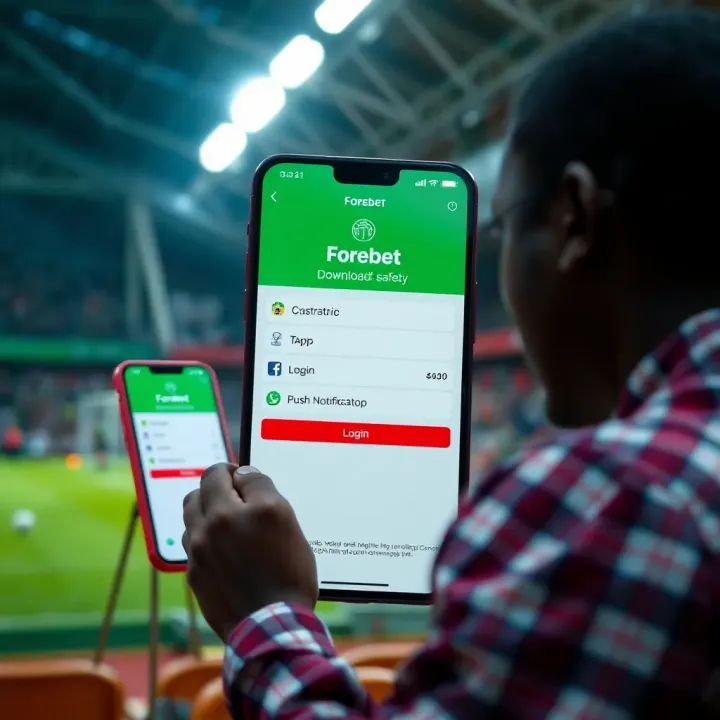 User logging into Forebet platform on a laptop showing sports betting interface