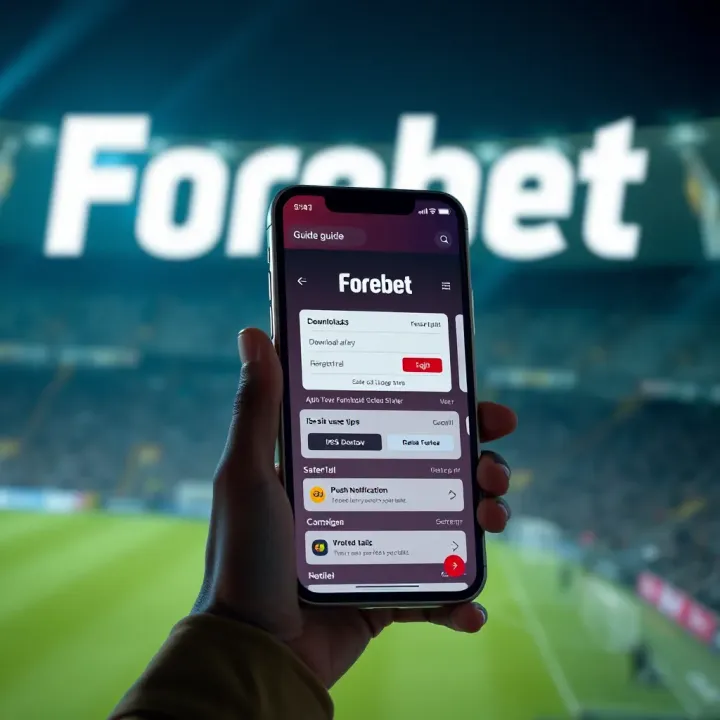 Smartphone displaying Forebet NG app interface with football match predictions and betting options
