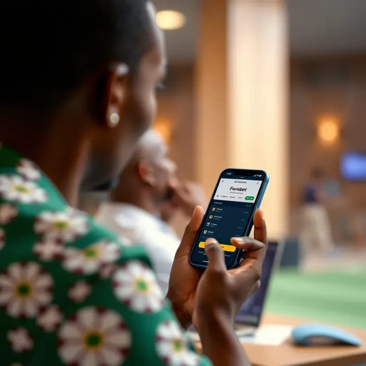 Illustration of a digital platform displaying sports betting tips and match forecasts tailored for Nigerian users