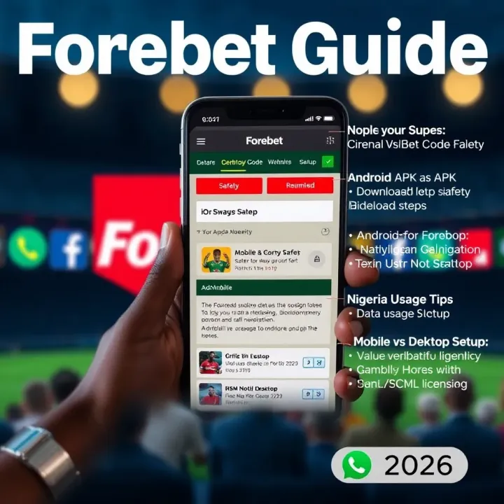 Foreground of a football with a Forebet website screenshot displaying promo code offers on a laptop screen
