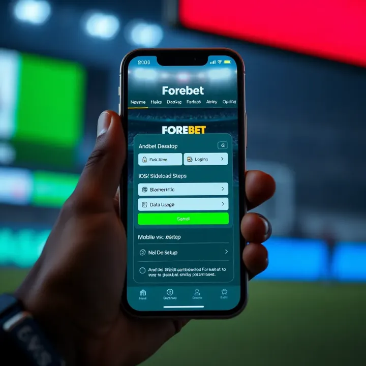 Mobile screen displaying Forebet registration page with football betting options