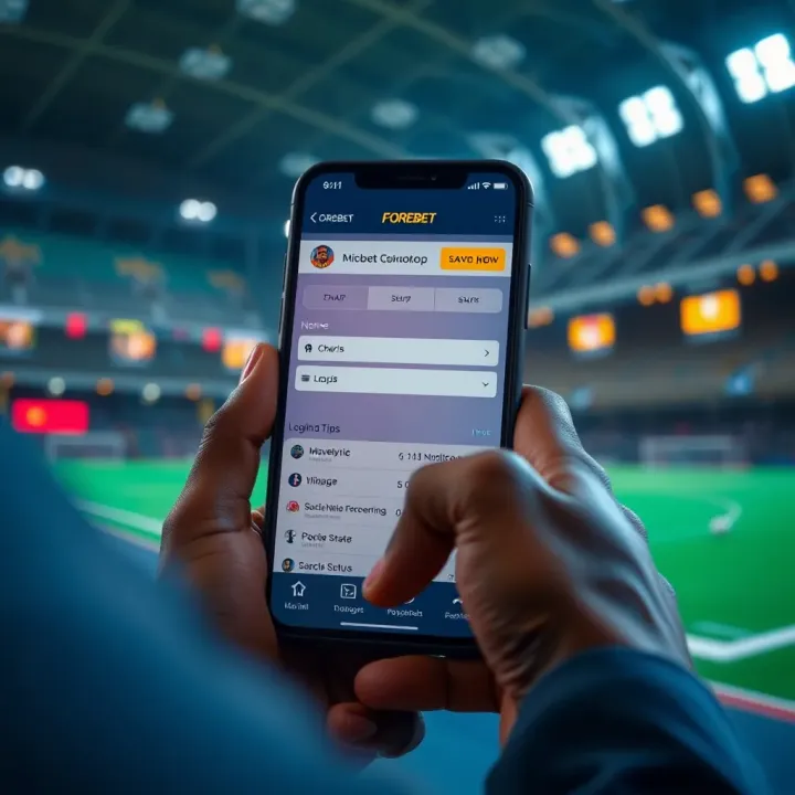 User interface of Forebet football prediction platform on mobile device
