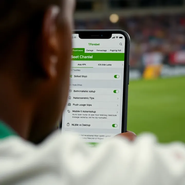 Illustration of football match with Forebet predictions and betting tips
