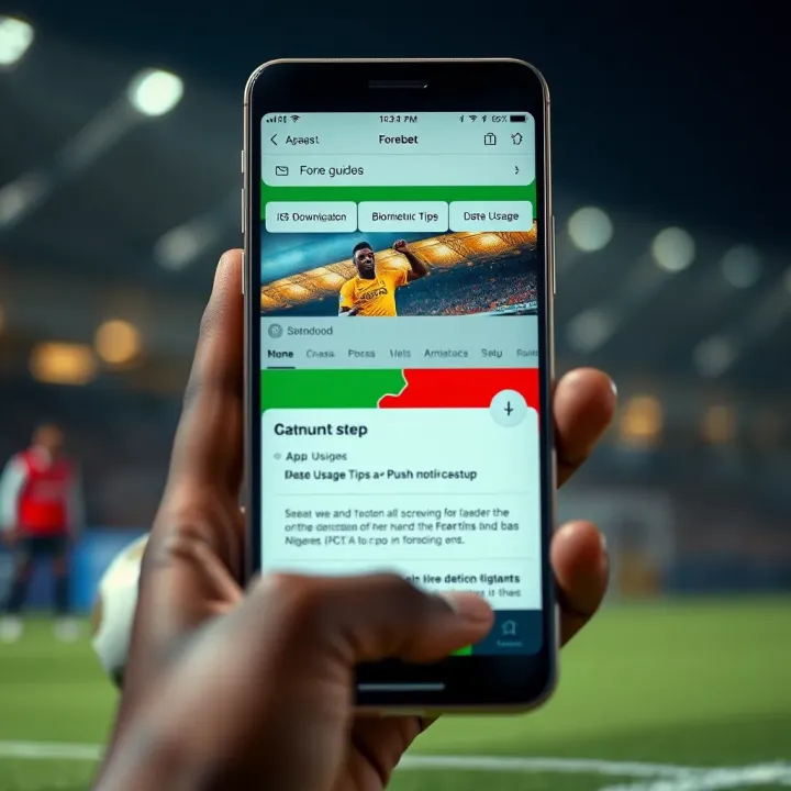 Mobile phone screen displaying Forebet app interface with football match predictions