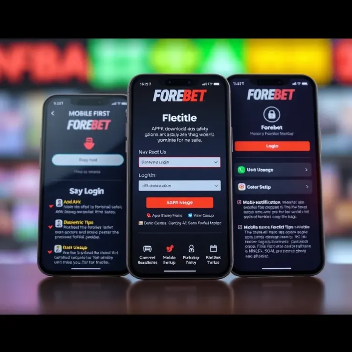 User interface of Forebet app showing football match predictions and statistics on a mobile device